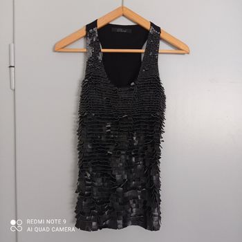 Débardeur noir simili t36 Phard