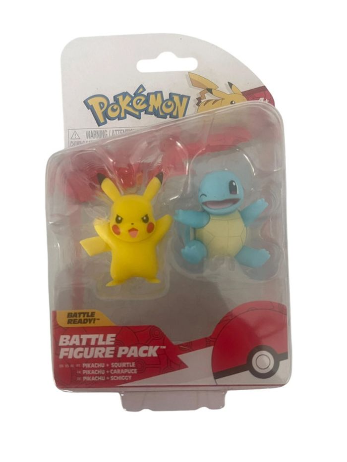 Figurines Pokémon Battle Figure Pack Pikachu et Carapuce Jazwares neuf
