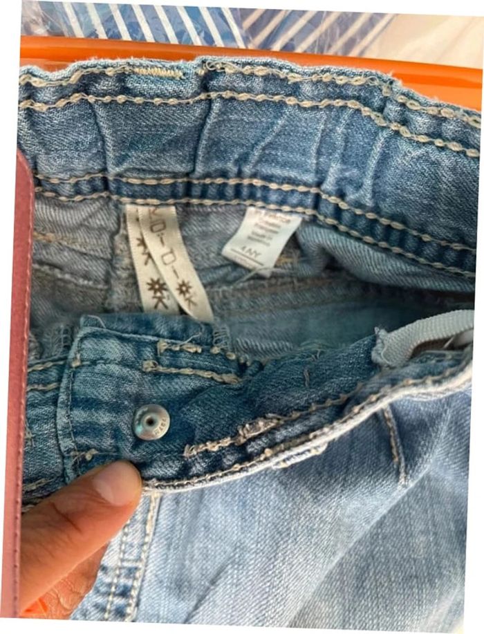 Belle jupe en Jean taille ajustable 4 ans okaïdi - photo numéro 3