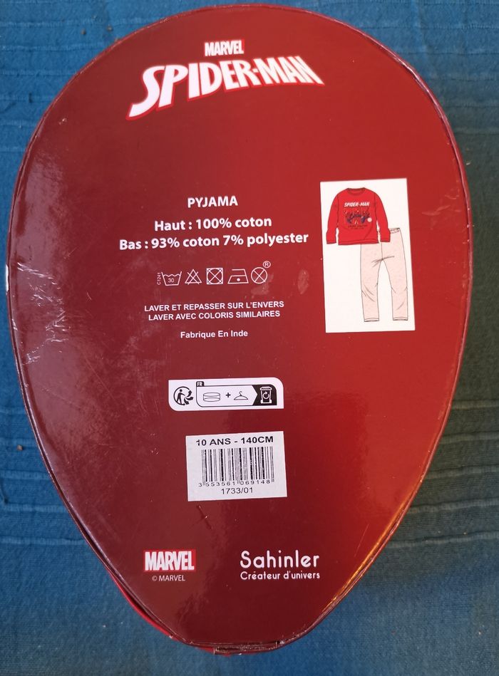 Pyjama Marvel Spiderman en coffret taille 10 ans neuf - photo numéro 4