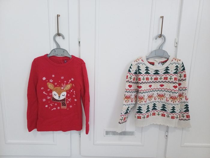 Lot de 2 pulls de Noël Sergent Major - 5 ans fille 🎅 - photo numéro 2