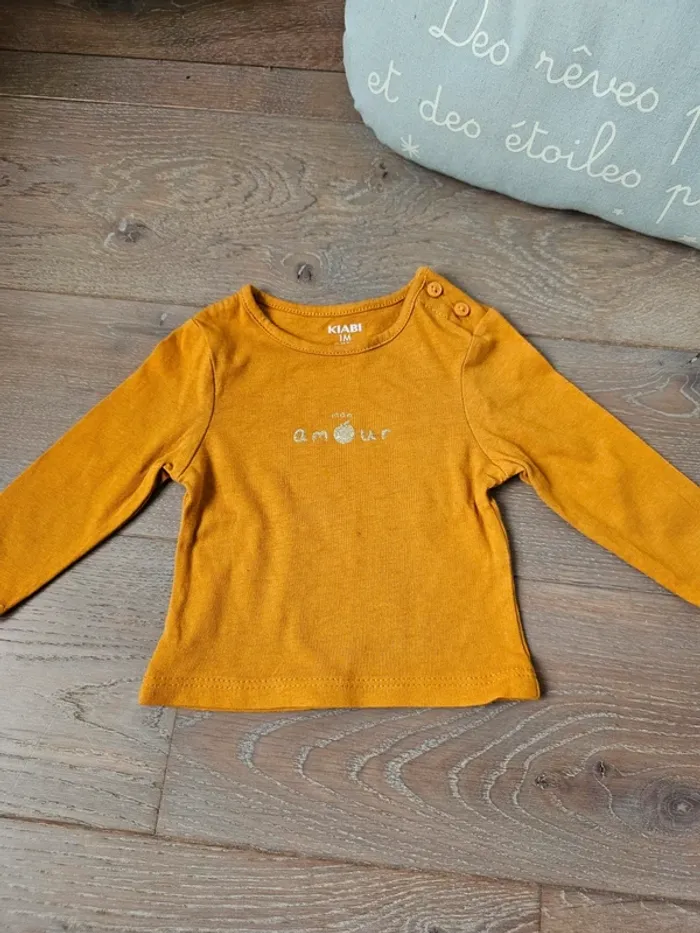 Lot 4 Tshirt manches longues 1 mois - photo numéro 6