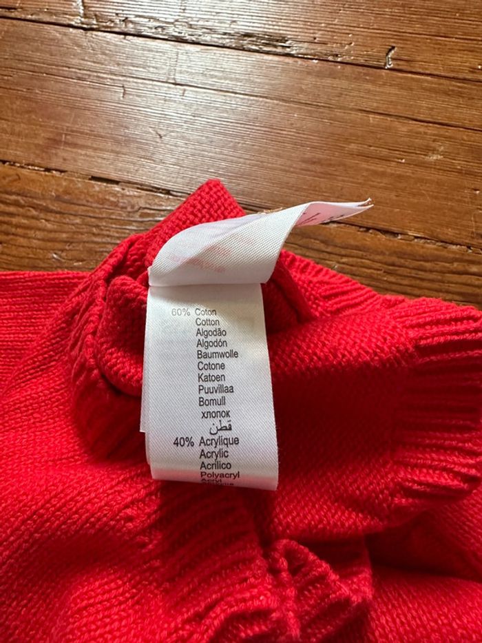 Pull Noël Vertbaudet rouge 18 mois - photo numéro 3