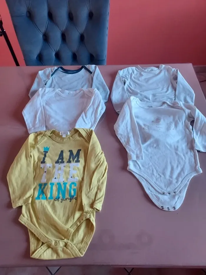 lot 4 bodies mixte 18 mois