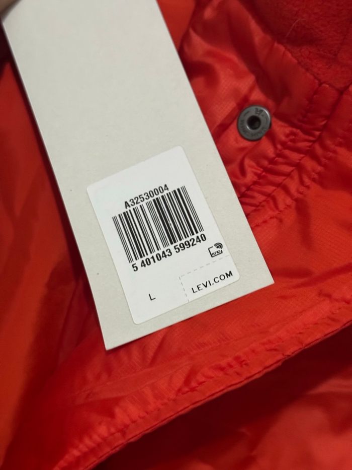 levi's luna core puffer jacket orange fluo - photo numéro 6