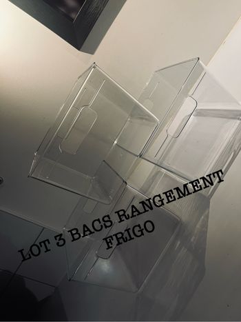 Lot 3 bacs rangement frigo