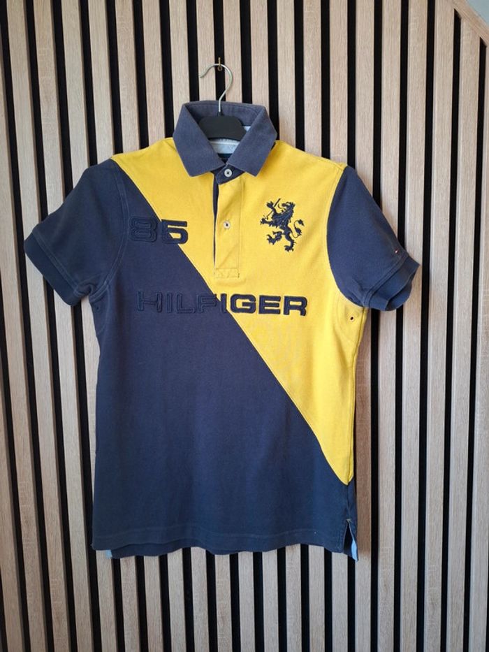 Polo jaune et bleu marine homme T XS