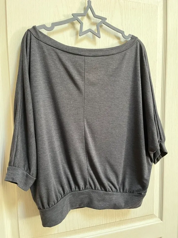 Top disco gris pailleté et marron taille 42 / très bon état - photo numéro 5