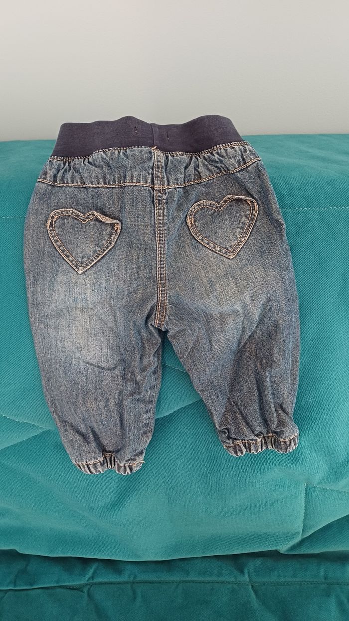 Pantalon effet Jean Obaïbi 12 mois - photo numéro 3