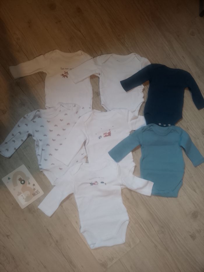 Bodies manches longues 3 mois garçon