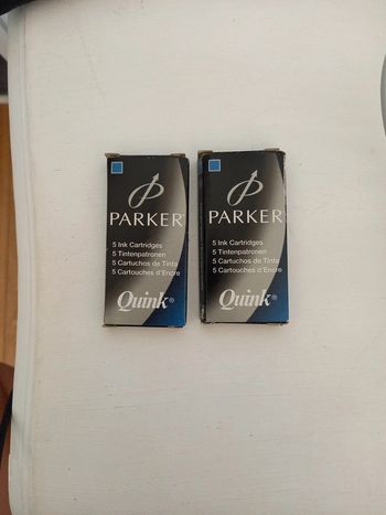 Lot de 10 cartouches d'encre bleue Parker
