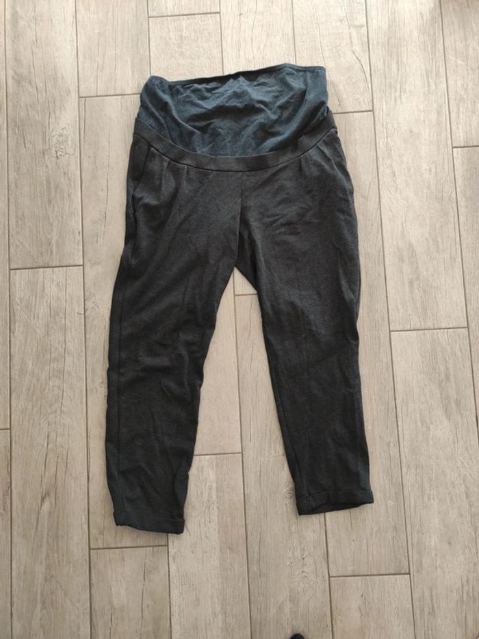 Pantalon de grossesse gris chiné 44