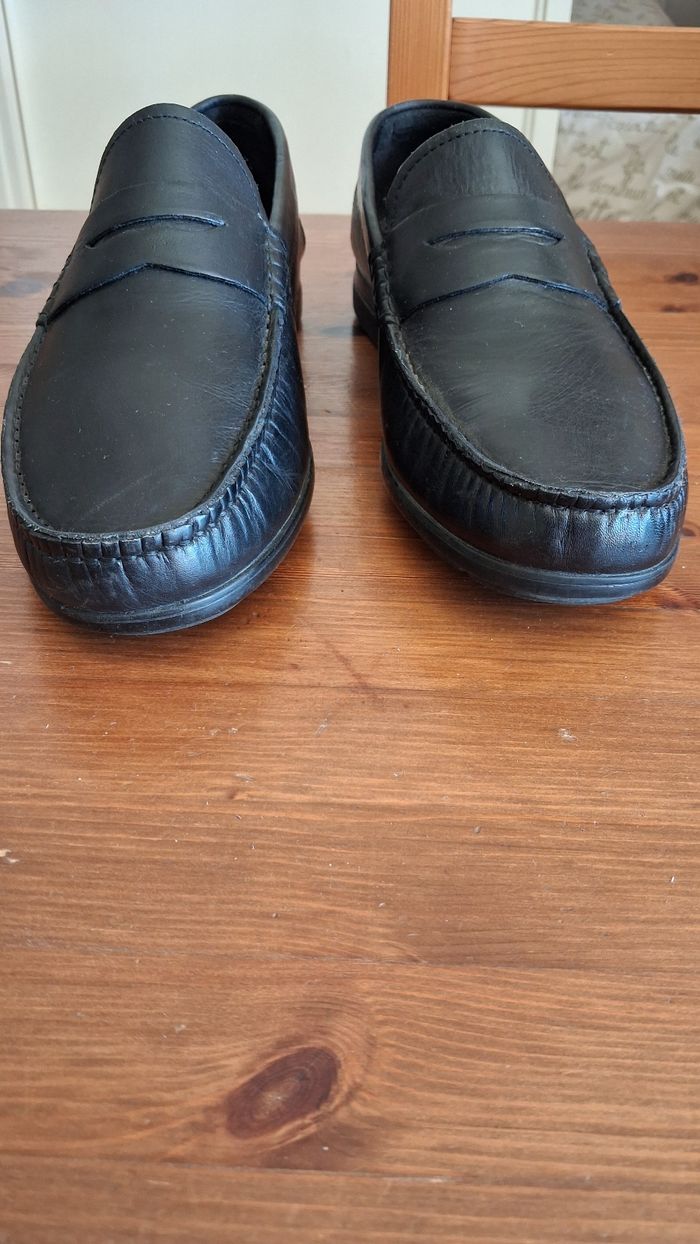 Chaussures cuir mocassin Vintage 44 - photo numéro 6