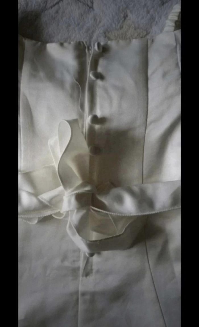 Robe cérémonie 12 mois écru perles - photo numéro 4