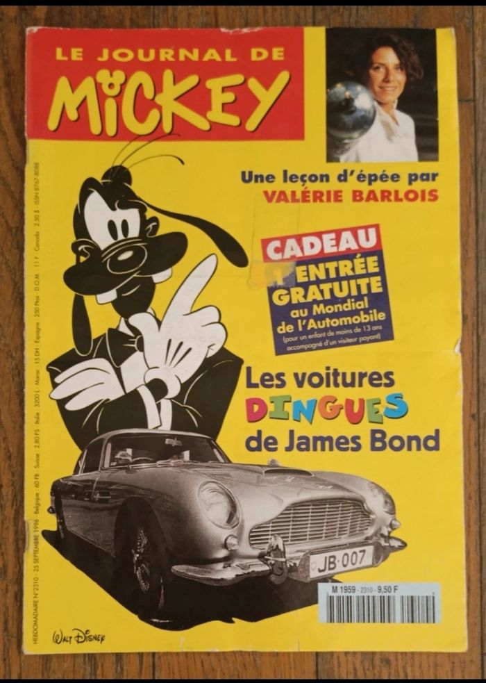 Ancien journal de mickey N°2320 avec fiches 1996 vintage