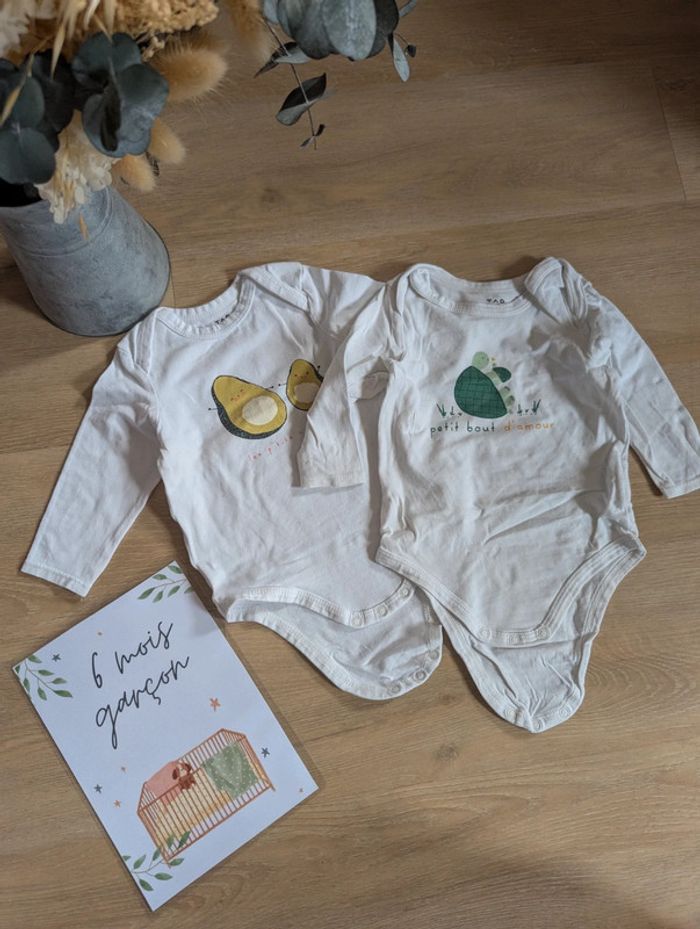 Lot de 2 bodies Tape à L'oeil 6 mois - photo numéro 2