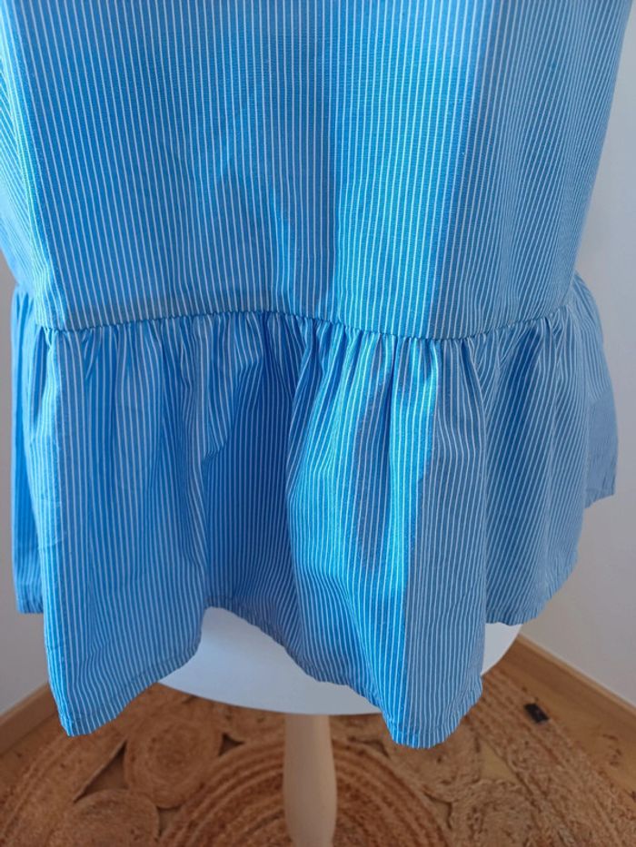 Blouse bleue rayée Pimkie taille L 40 - photo numéro 4
