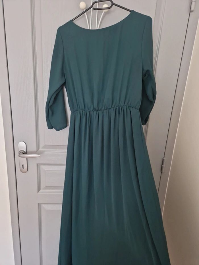 Robe longue verte foncé taille M-L très bon état Poppy