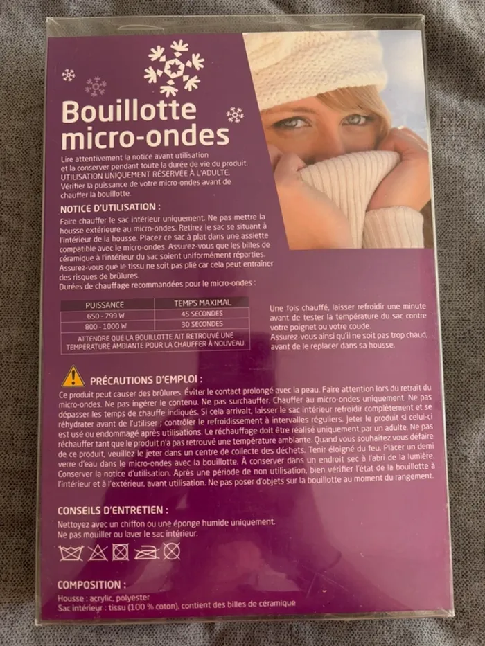 Bouillotte micro onde - photo numéro 2