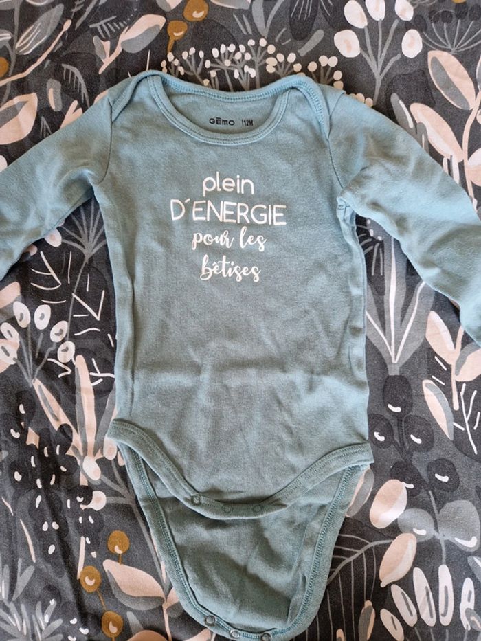 Body manches longues 12 mois
