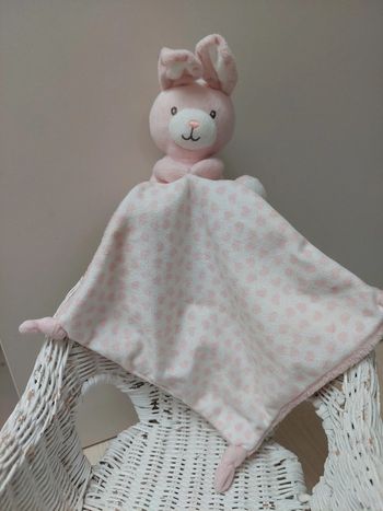 Nicotoy - doudou lapin rose et coeur