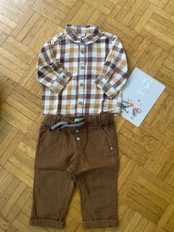 Ensemble pantalon chemise taille 6 mois