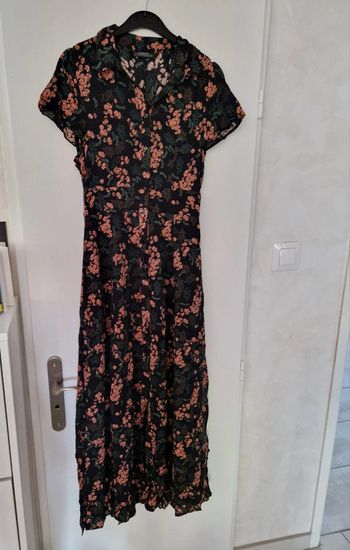 Robe longue fleurie Zara XS