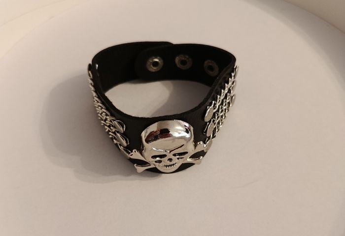 Bracelet gothique tête de mort - photo numéro 5
