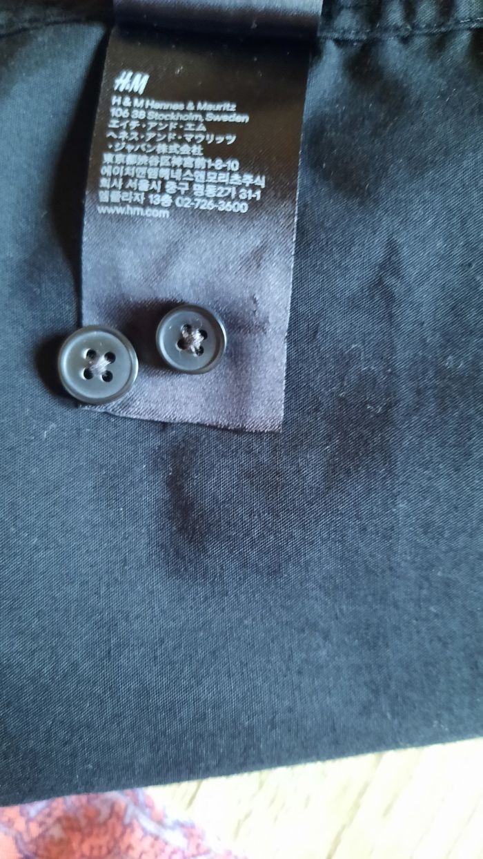 Chemise noire, homme, H&M, taille S - photo numéro 5