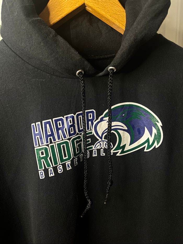 Sweat pulls capuche universitaire basketball noir - Taille XL - photo numéro 2