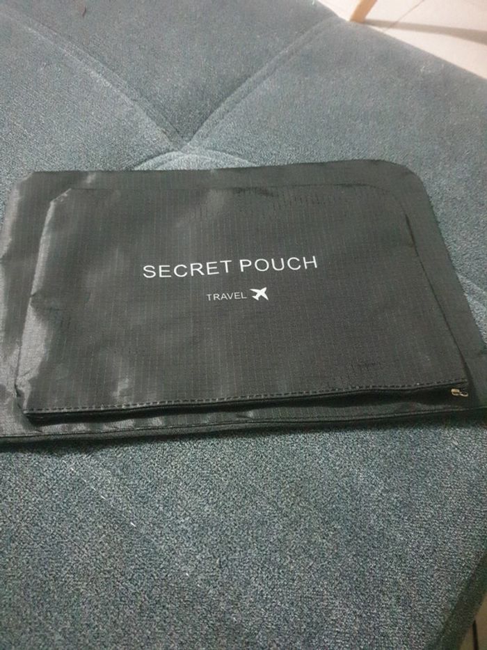 Neuf lot de 3 pochette zippées de voyage noir - photo numéro 3