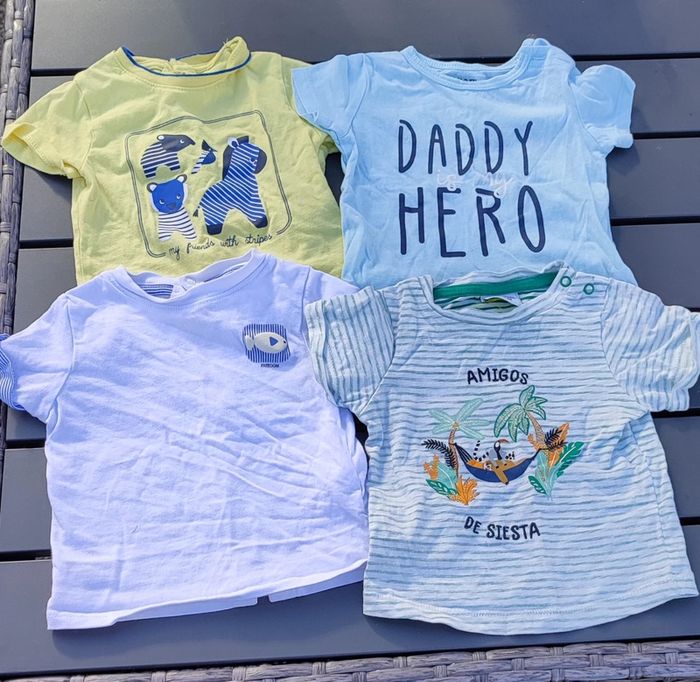 Lot tee shirt bébé garçon