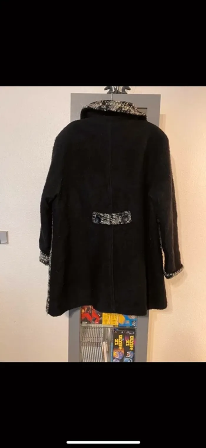 manteau veste noir à motifs Vetistyle taille 54 / 56 - photo numéro 4