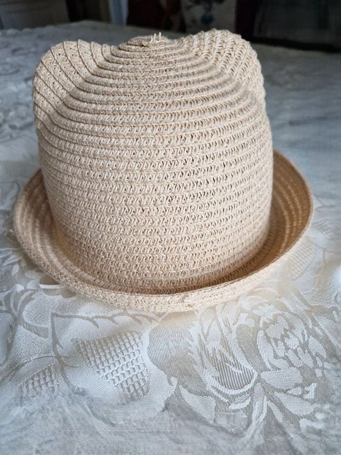 chapeau d'été beige pour fille - photo numéro 2