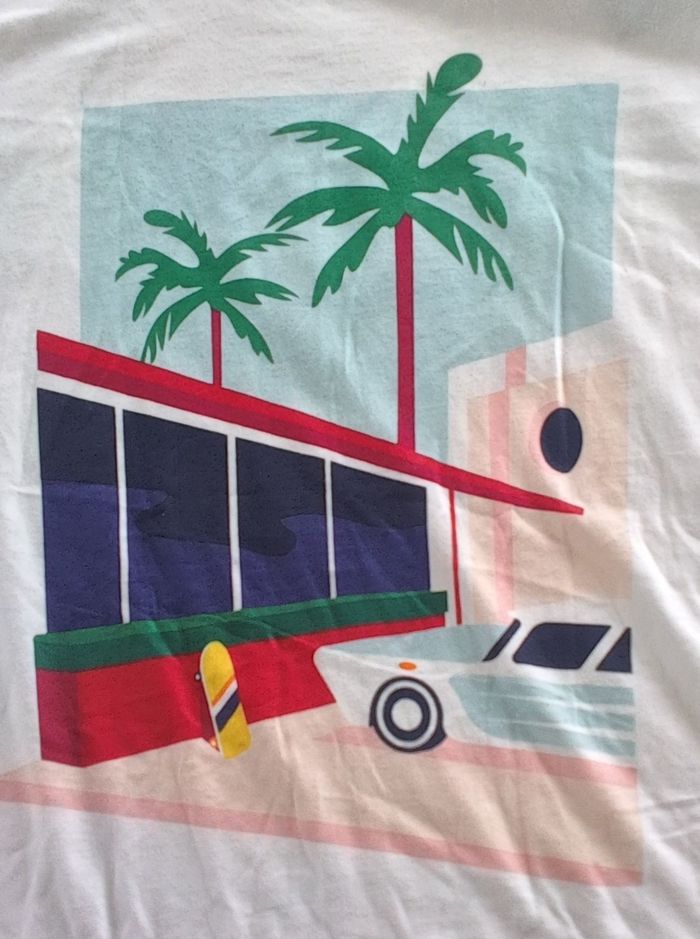 T-shirt manches courtes marque U collection taille XXXXL/4XL couleur blanc à motif pour homme - photo numéro 3