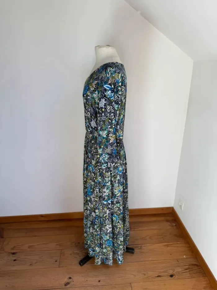 Superbe robe longue fleurie fluide en viscose neuve Bel & Bo 🌸44 - photo numéro 7