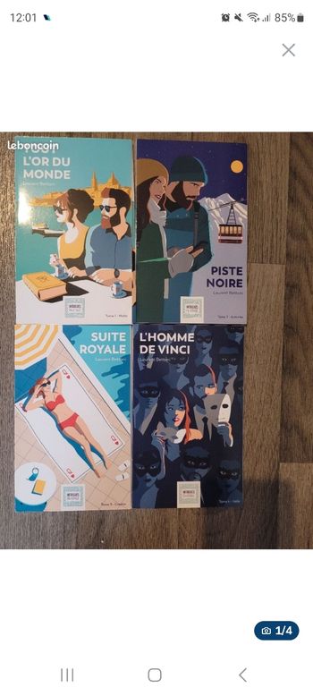 Lot de 4 livres-intrigues en voyages