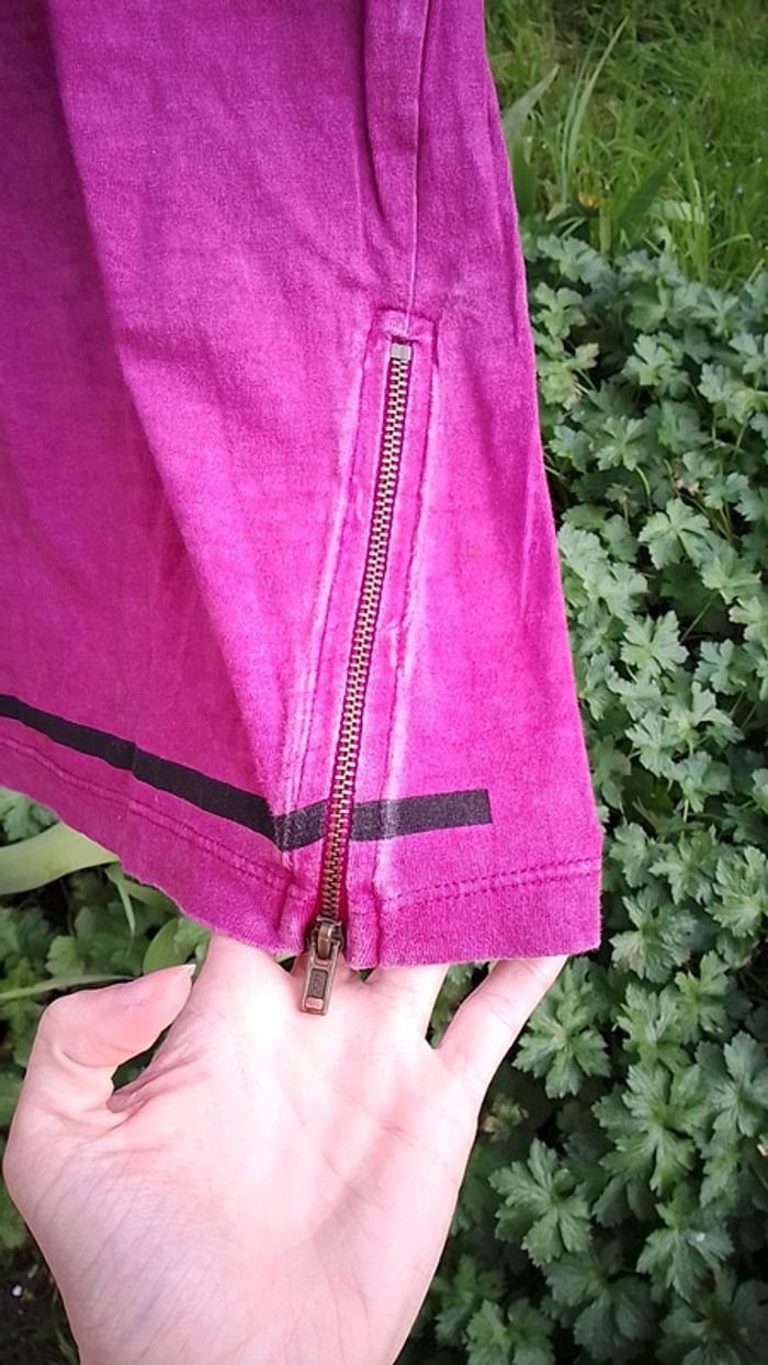 Tee-shirt imprimé couleur rose foncé - photo numéro 7