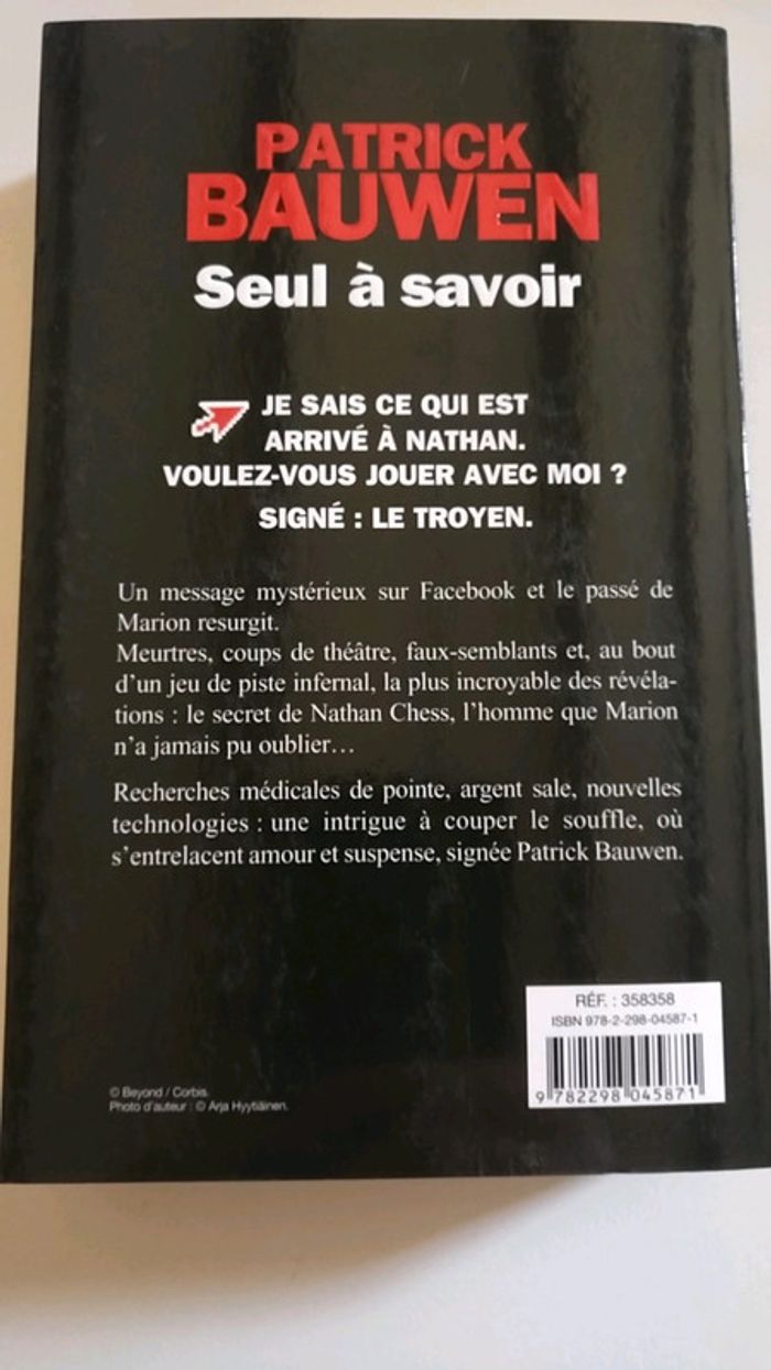 Seul a savoir de Patrick Bauwen - photo numéro 2