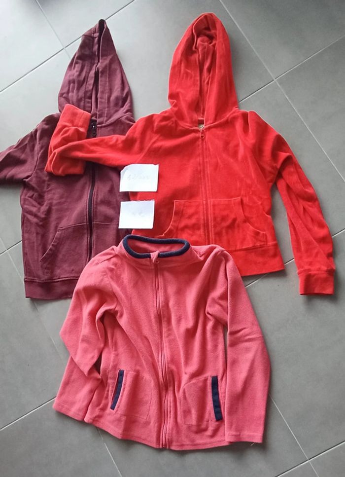 Lot de 3 pulls zippés  12 ans