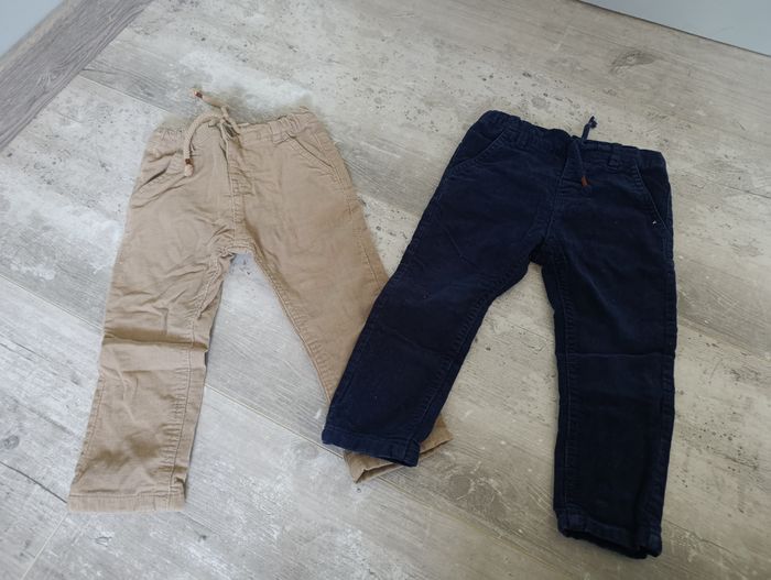 Lot pantalon velour