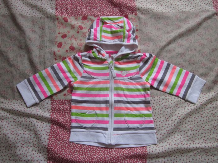 Sweat à capuche zippé 12 mois