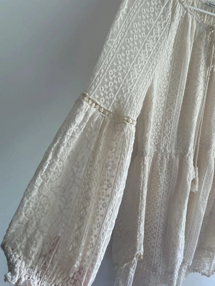 Robe dentelle crème taille M - photo numéro 3