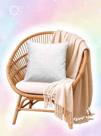 Housse coussin carré ivoire écru texturé / Home Creation - 45x45 cm