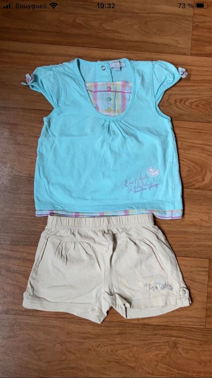 Ensemble short t-shirt 24 mois 2 ans