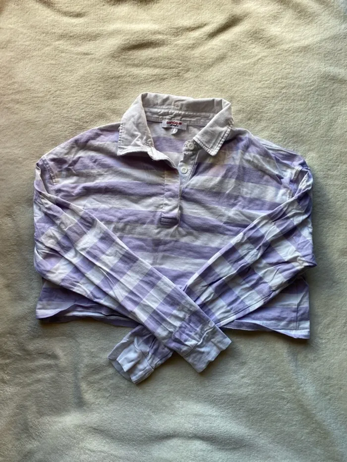 Pull à rayures violet et blanc – Jennyfer - Taille S - photo numéro 2