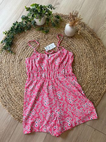 Combishort rose fleurie taille M