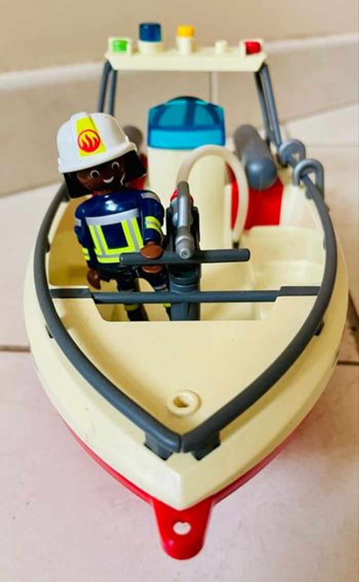 Playmobil - pompiers - voiture, remorque et bateau - photo numéro 8