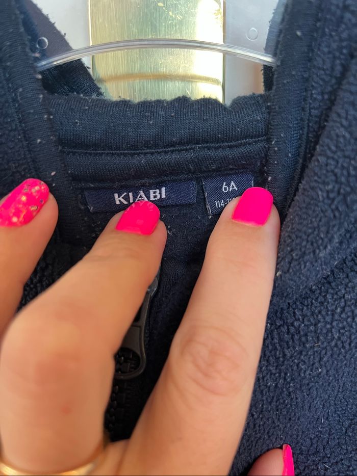 Gilet Kiabi bleu marine vert - photo numéro 5