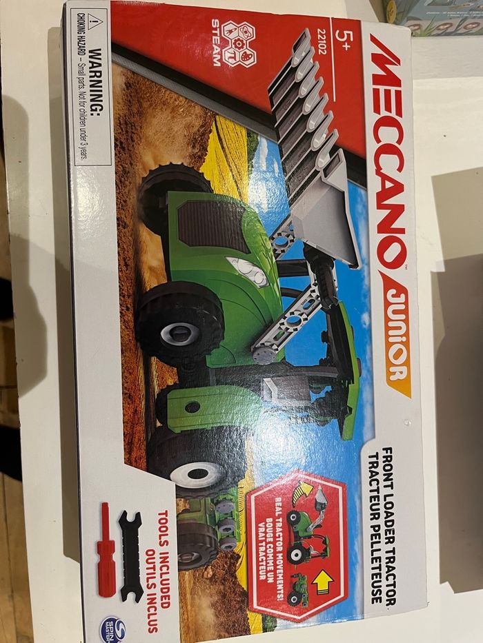 Meccano junior 22102 tracteur pelleteuse neuf